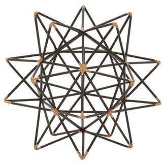 Modern Reflections Iron Geodesic Decorative Star (7") - Olivia & May | Target