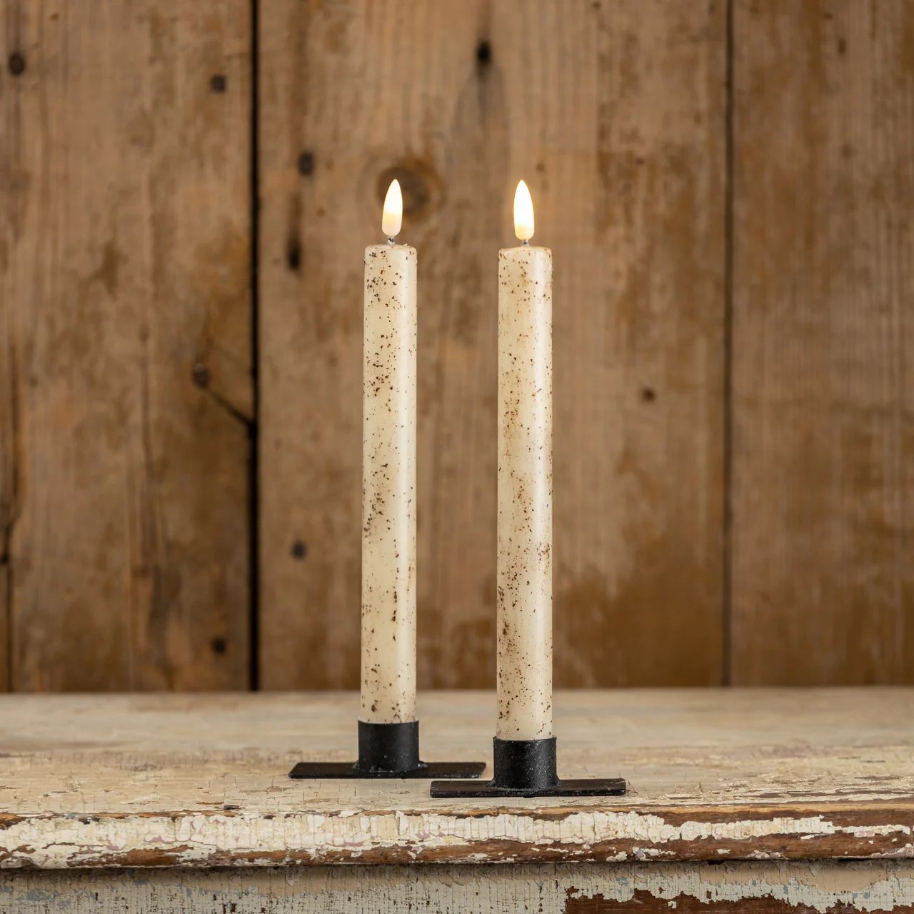 9.5" Flame Taper Candle- Set of Two, Color Options | The Nested Fig