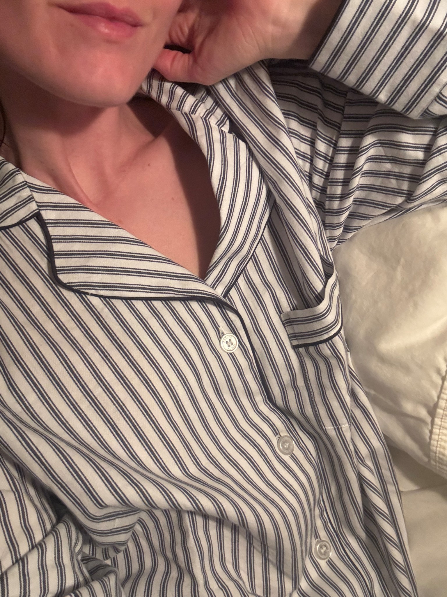 Another cozy pajama set - these are so good for when it starts to become less cold🤍  size up if you do not like fitted pajamas! These are a large

Cotton pajamas | matching pajama set | pajama set | cozy clothing 

#LTKselfcare #LTKmomlife #LTKootd