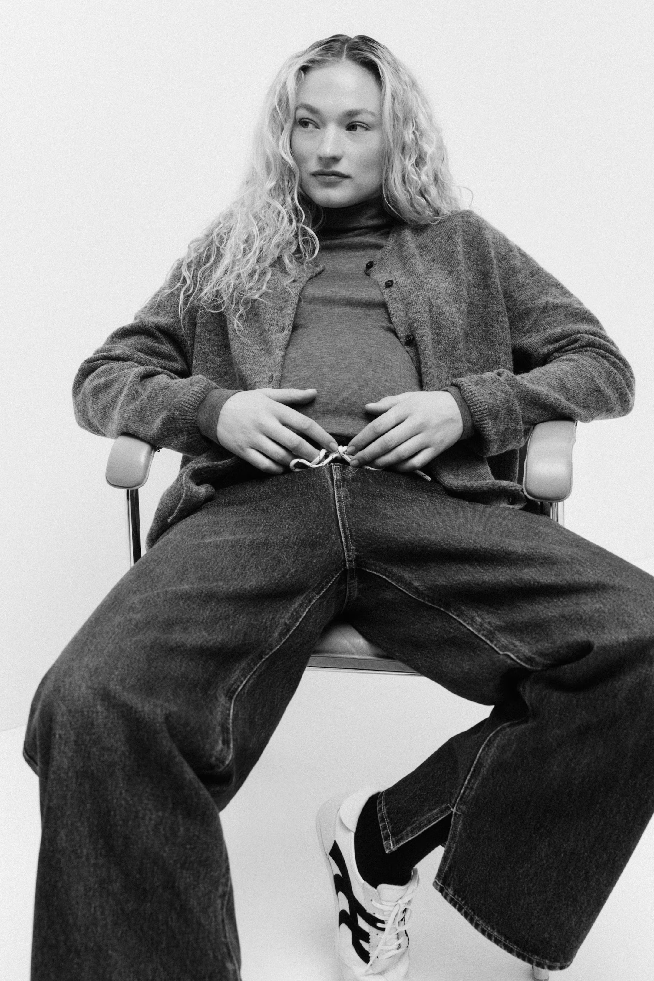 MAMA Fine-Knit Cardigan - Dark gray melange - Ladies | H&M US | H&M (US + CA)