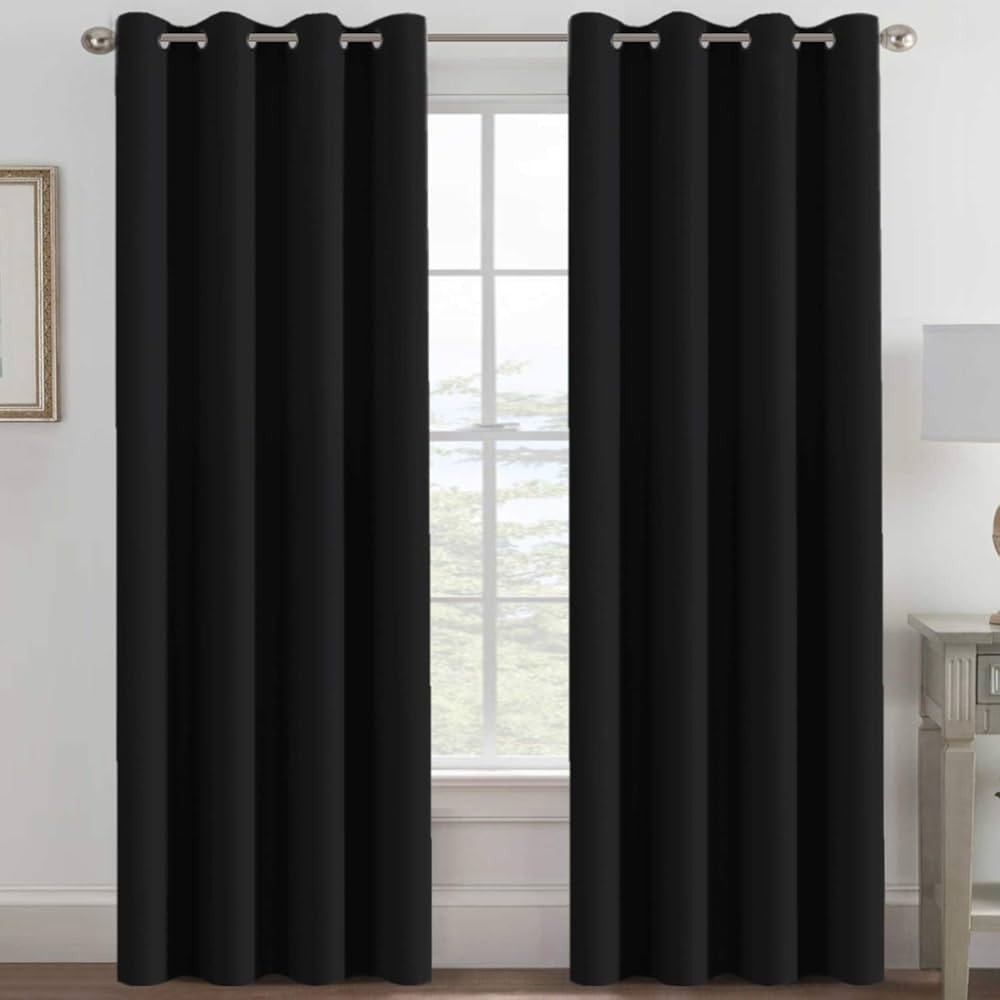 100% Blackout Curtains for Patio Sliding Door, Thermal Insulated Full Blackout Curtains for Bedro... | Amazon (US)