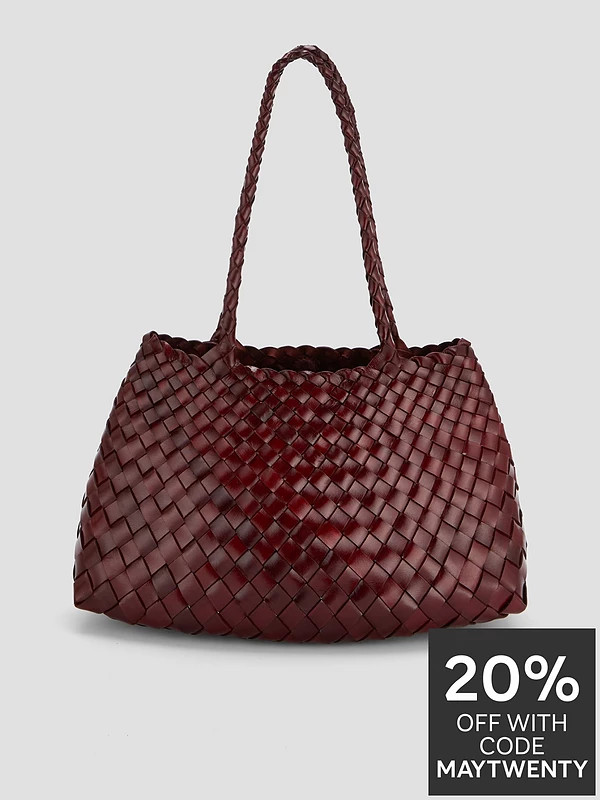 Ellyla Selina Long Handles Woven Shoulder Bag - Purple | Very (UK)
