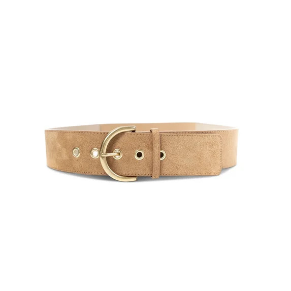 Style & Co Women's Faux-Suede Stretch Belt - Cognac | Walmart (US)
