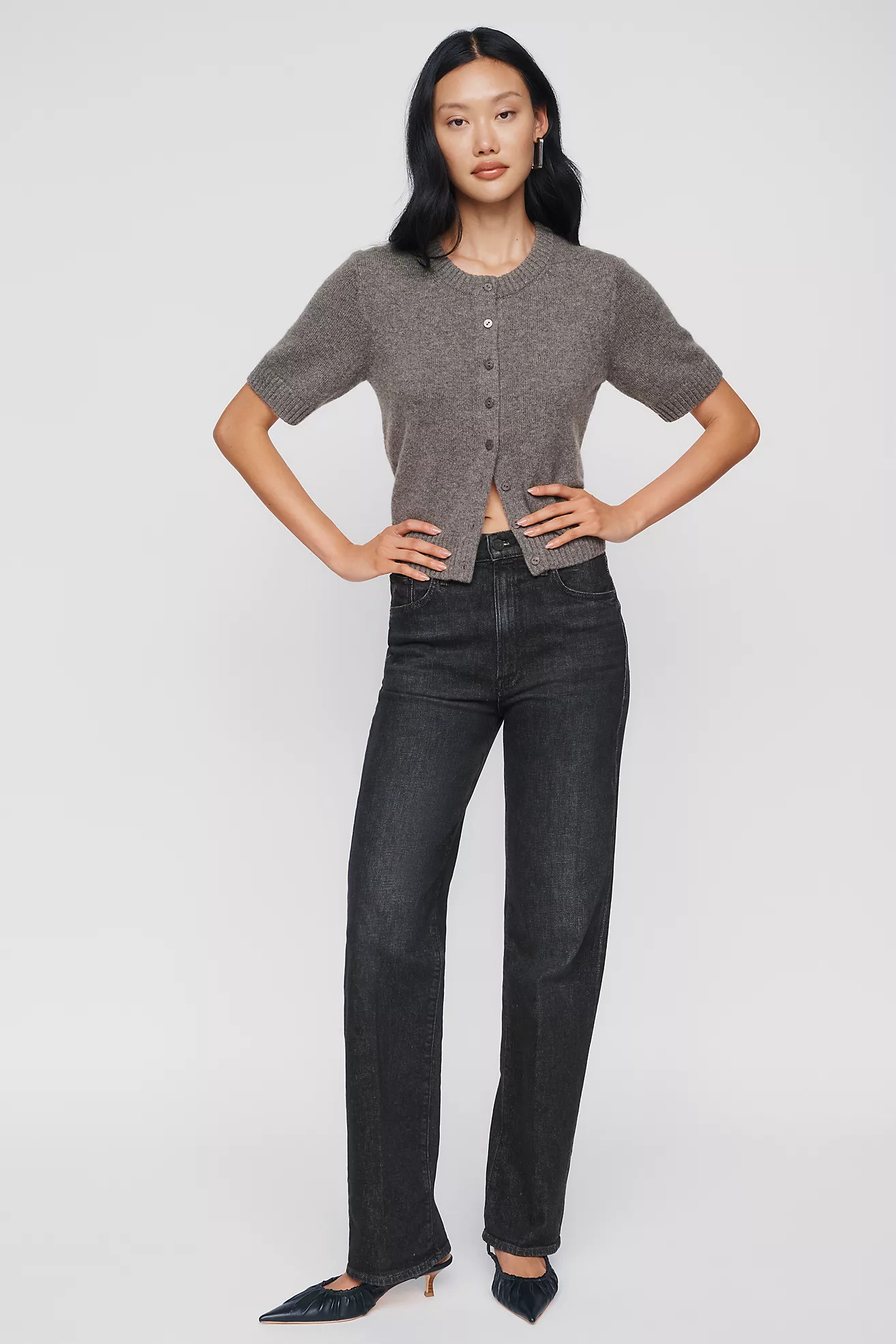 The Rambler Zip Sneak High Rise Straight Leg Jeans | Anthropologie (US)