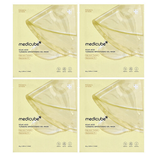 Medicube, Kojic Acid Turmeric Brightening Gel Beauty Mask, 4 Sheets, 0.98 oz (28 g) Each | iHerb
