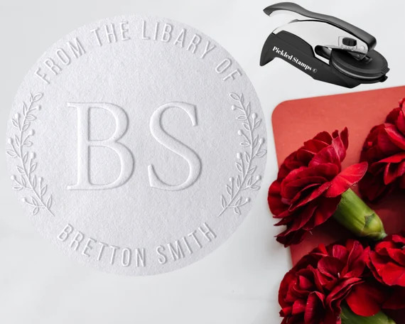 10 Designs Custom Book Embosser With Your Name From the - Etsy | Etsy (US)