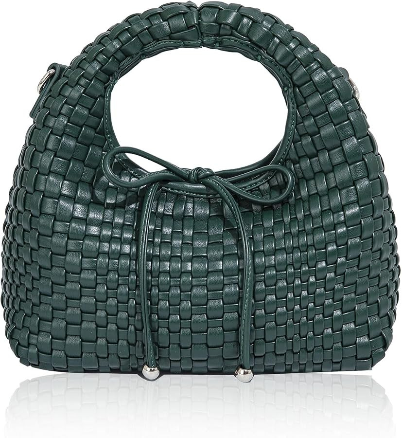 JINMANXUE Fashion Mini Handbag For Women, Woven Tote Bucket Composite Bag Knitting Chain Bags, Cr... | Amazon (US)