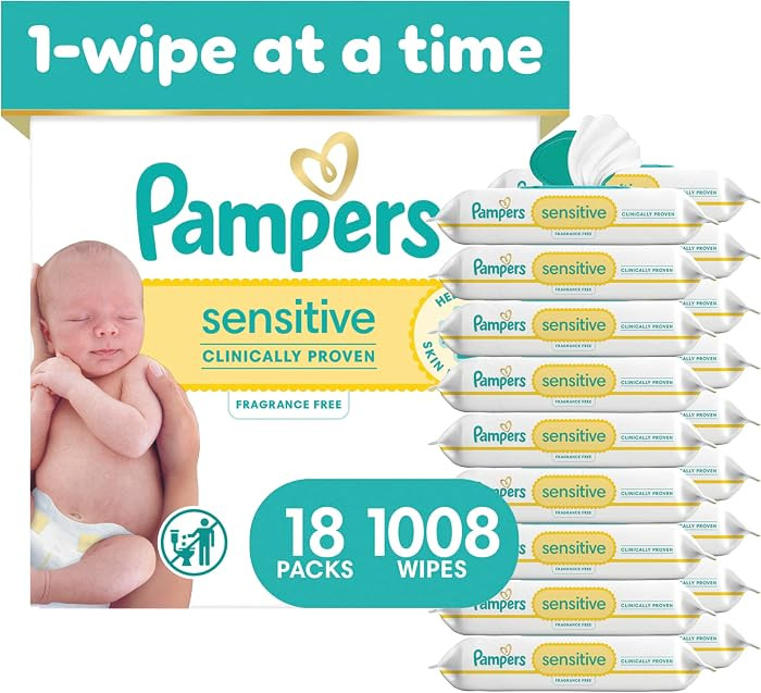 Pampers Baby Wipes Sensitive Perfume Free 12X Pop-Top Packs, 1 Pack (Count of 1008) : Amazon.ca: ... | Amazon (CA)