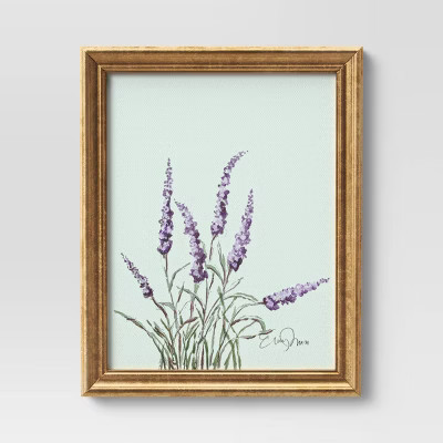 8" x 10" Floral Framed Wall Canvas Green - Threshold™ | Target