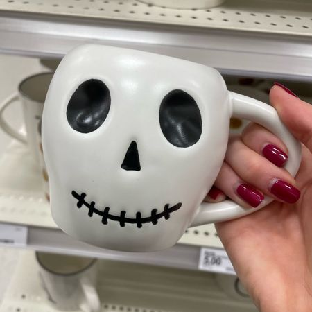 Cute $5 skull mug from Target!
.
Fall decor target finds Halloween decor 

#LTKunder50 #LTKhome #LTKSeasonal