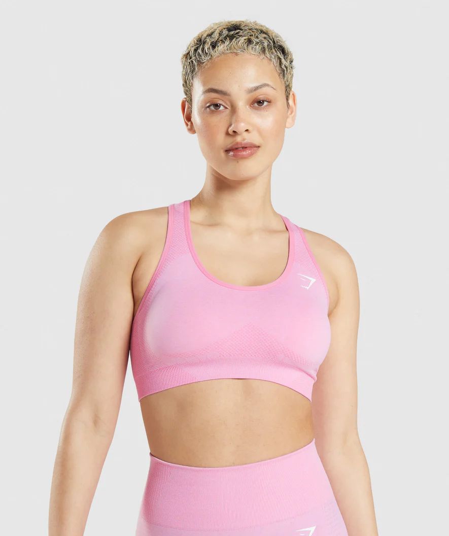 Gymshark Vital Seamless 2.0 Sports Bra - Sorbet Pink Marl | Gymshark US