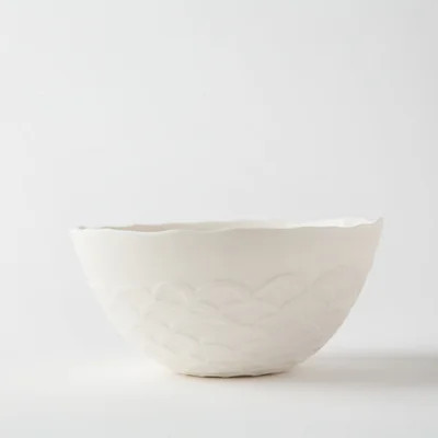 Ecaille Porcelain Decorative Bowl in White | Wayfair Professional