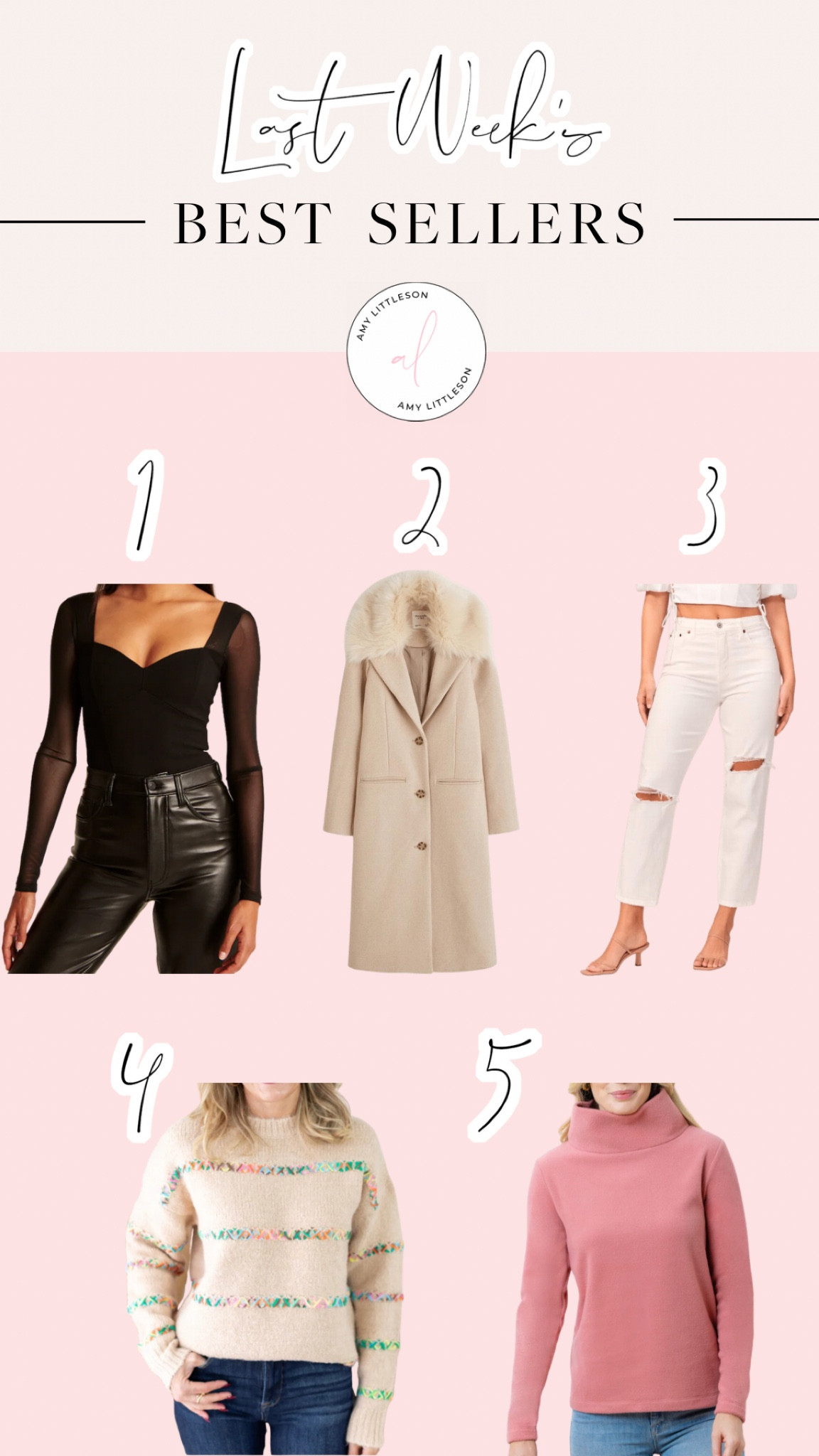 Last week’s top 5 best sellers 

#LTKstyletip #LTKunder100 #LTKunder50