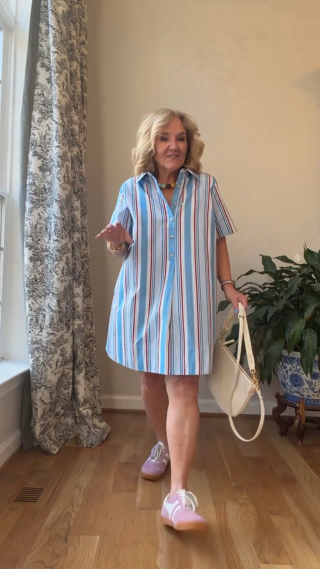  The Polly dress wearing a medium 
Sneakers on sale too! 
Use code NANETTE20 20% off! 

 

#LTKspring #LTKSaleAlert #LTKOver40