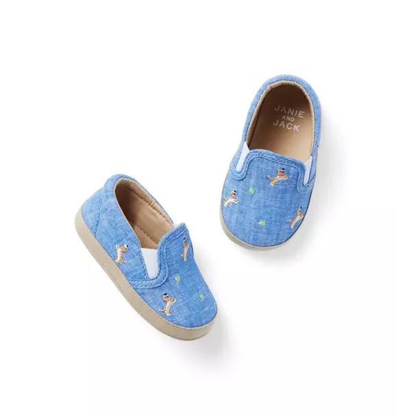 Baby Embroidered Dog Slip-On Sneaker | Janie and Jack