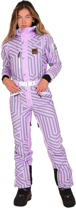 OOSC Fall Line Purple & Gray Ski Suit Women | Stylish Retro Design | Waterproof, Breathable, Insu... | Amazon (US)