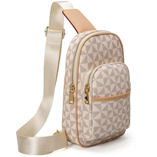 Sling Bag for Women Small Belt Chest Bum Bag Checkered waist Fanny Pack Crossbody for women Designer-Perfect On-the-Go Style | Amazon (US)