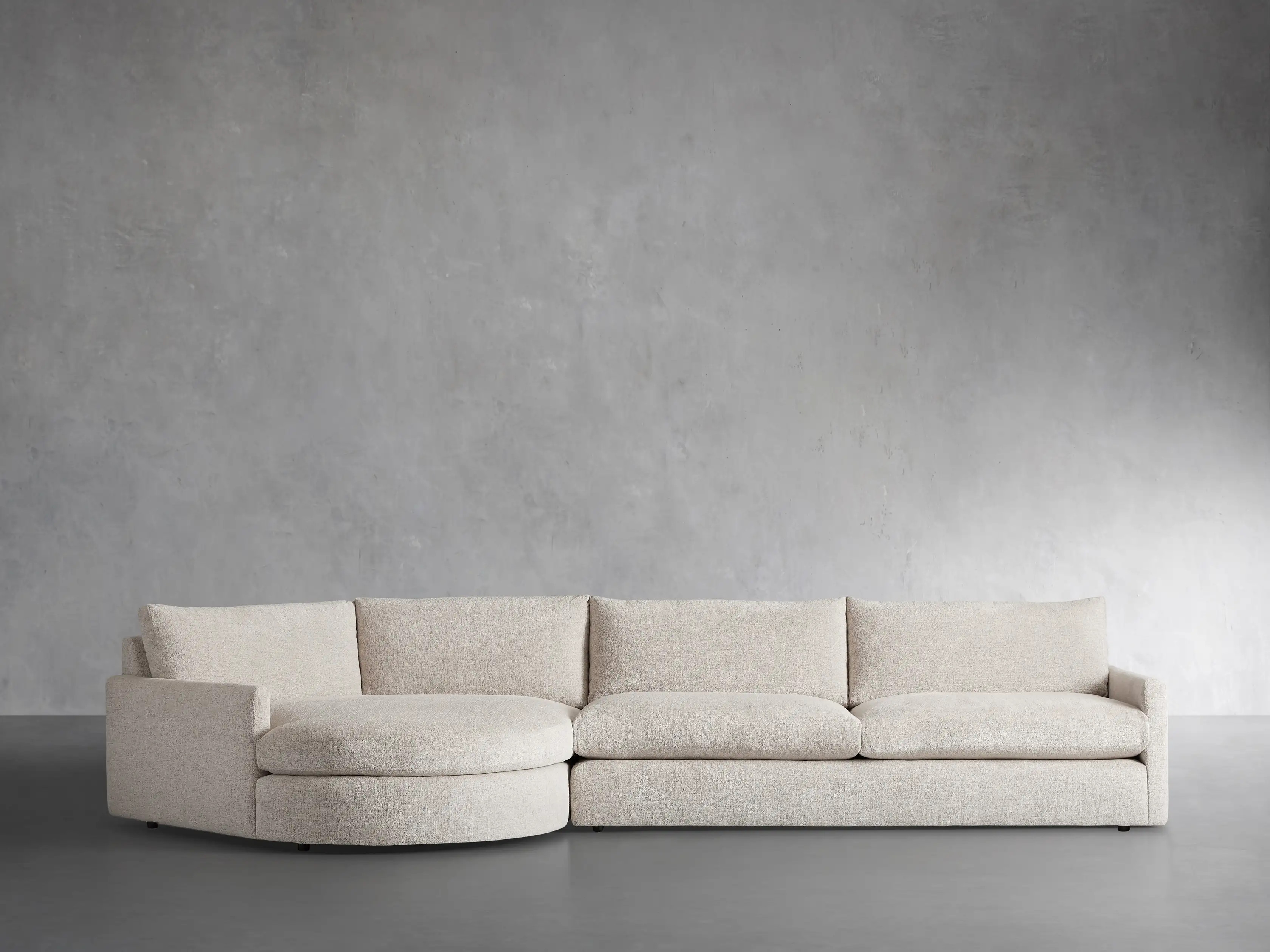 Kipton Two Piece Sectional with Chaise Wedge | Arhaus