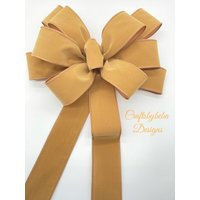 Velvet Christmas Bow/Camel Brown Decor Beige Wreath Tan | Etsy (US)