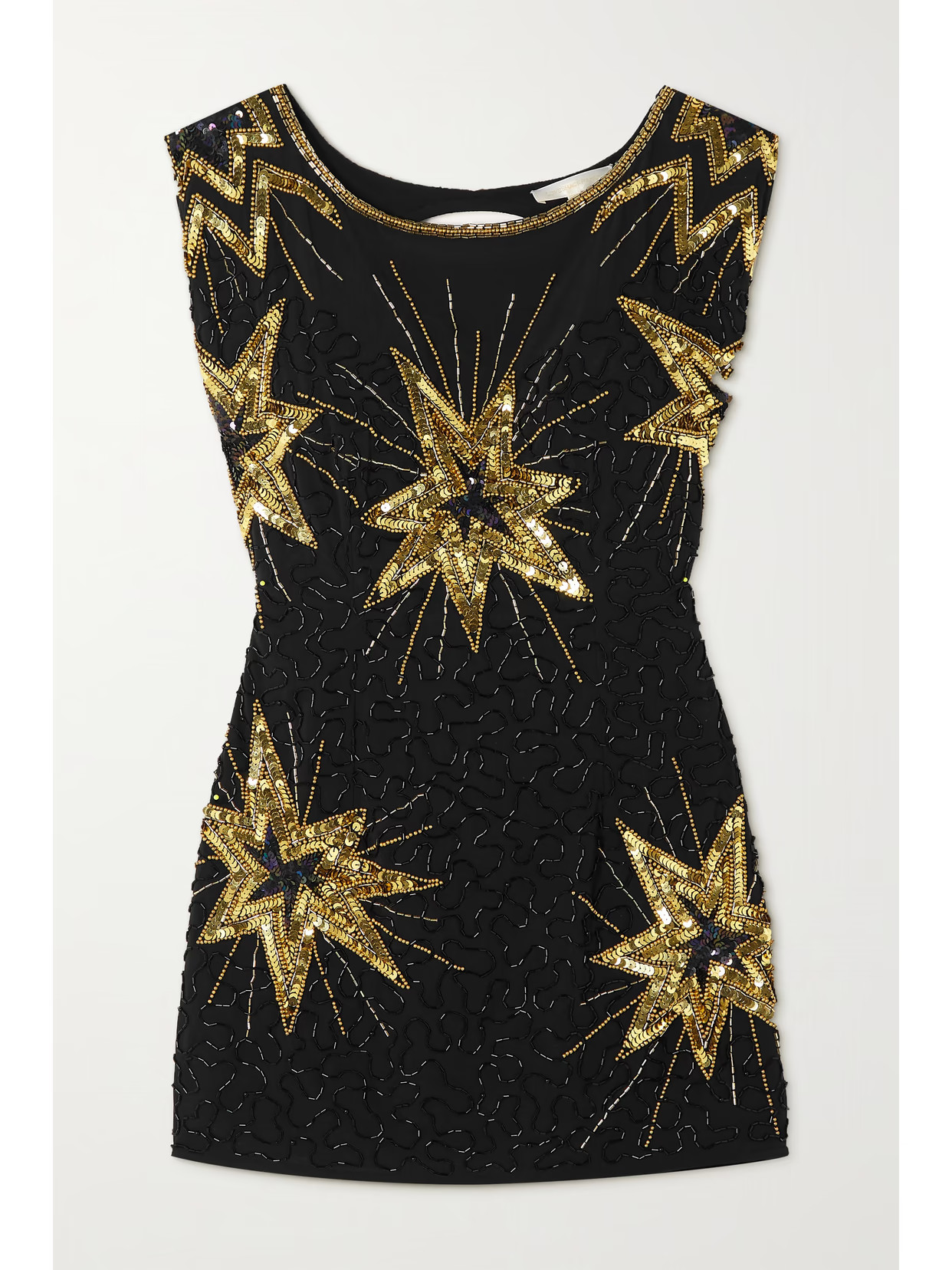 LoveShackFancy - Colville Cutout Embellished Chiffon Mini Dress - Black | NET-A-PORTER (US)