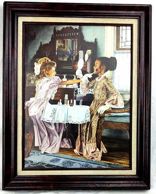 M Byers Innocent Playtime Painting on Canvas Mary Kay Promo African American Art  | eBay | eBay US