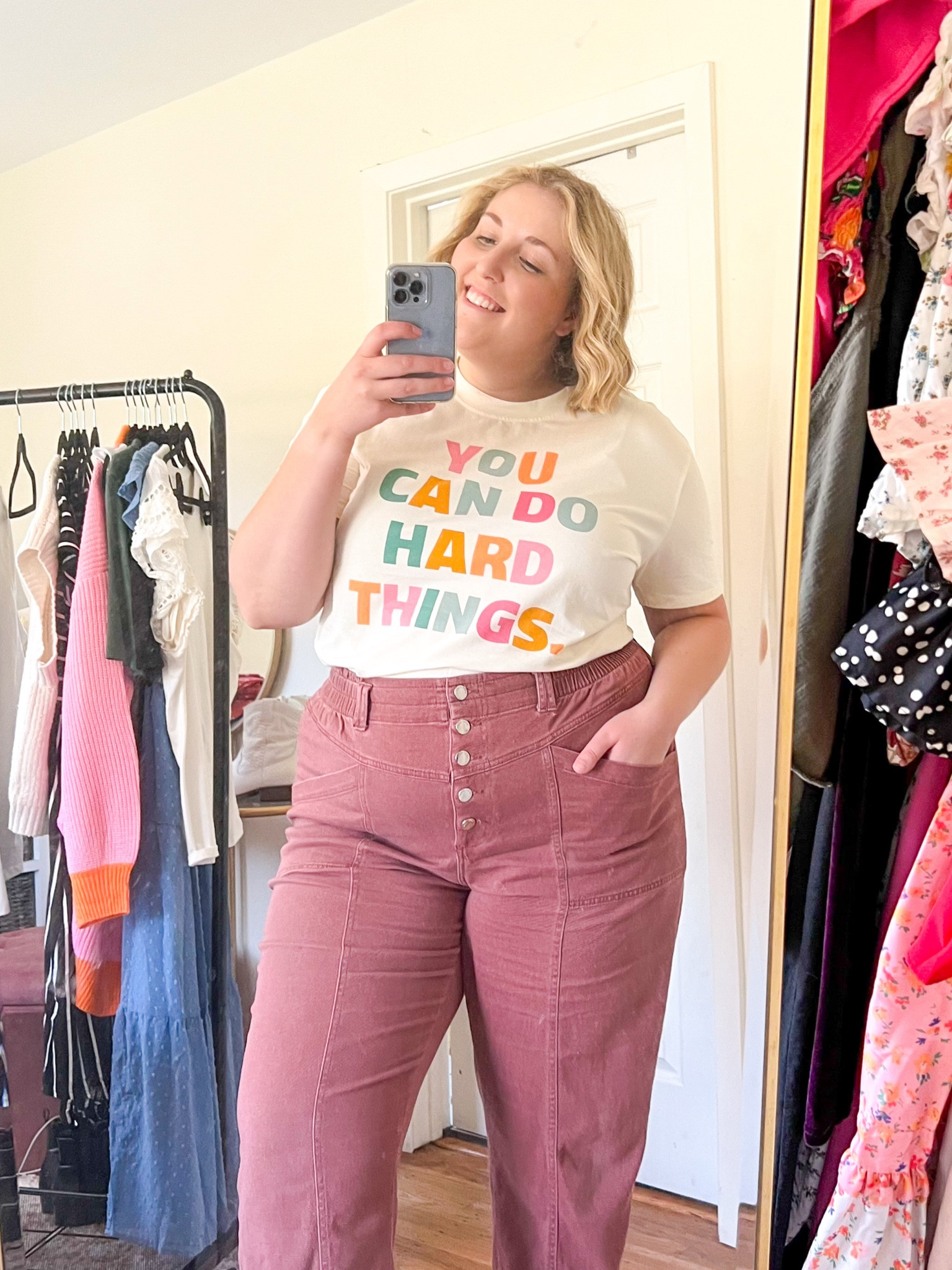 You Can Do Hard Things tee! Love this colorful shirt with a cute reminder! Perfect for my teachers out there! 

#LTKworkwear #LTKplussize #LTKmidsize
