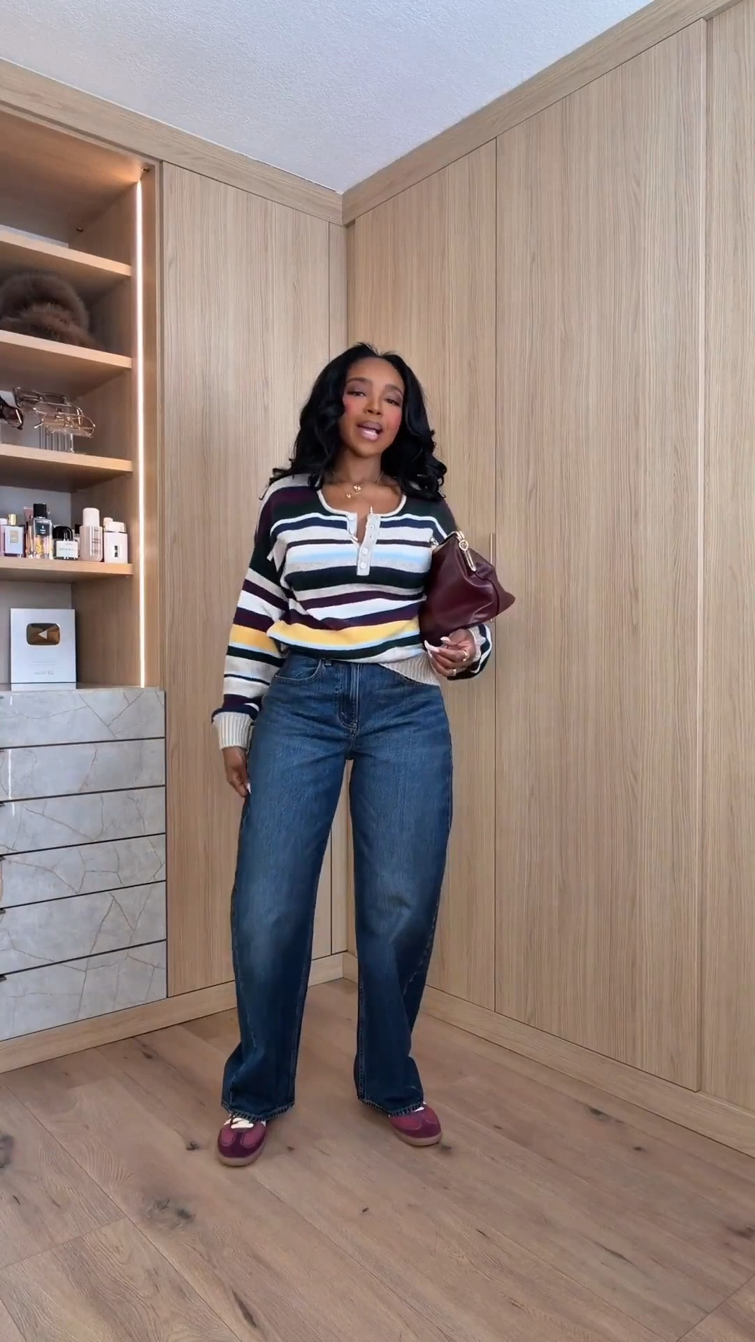 Scroll to shop! ✨ Everything from this look is linked below. 👇🏽

The easy fall uniform you’ll actually wear on repeat. 🍂 A striped sweater, relaxed denim + sneakers gives you that effortless put-together look without sacrificing comfort.

striped sweater, fall sweater outfit, relaxed jeans, casual fall outfit, sneaker outfit, everyday fall style, weekend outfit idea, jeans and sweater outfit, transitional fall outfit, petite outfit ideas

Wearing: Size Small/4 | 5’4” | 140 lbs | 34D-27-40

Download the FREE LTK app & follow @kirasfashionfinds to shop all my daily finds.

#LTKPetite #LTKOOTD #LTKCasual