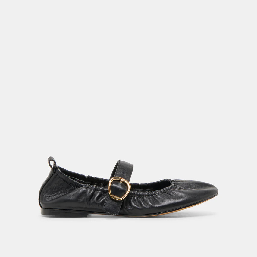 Caely Black Leather Ballet Flats | Dolce Vita | DolceVita.com