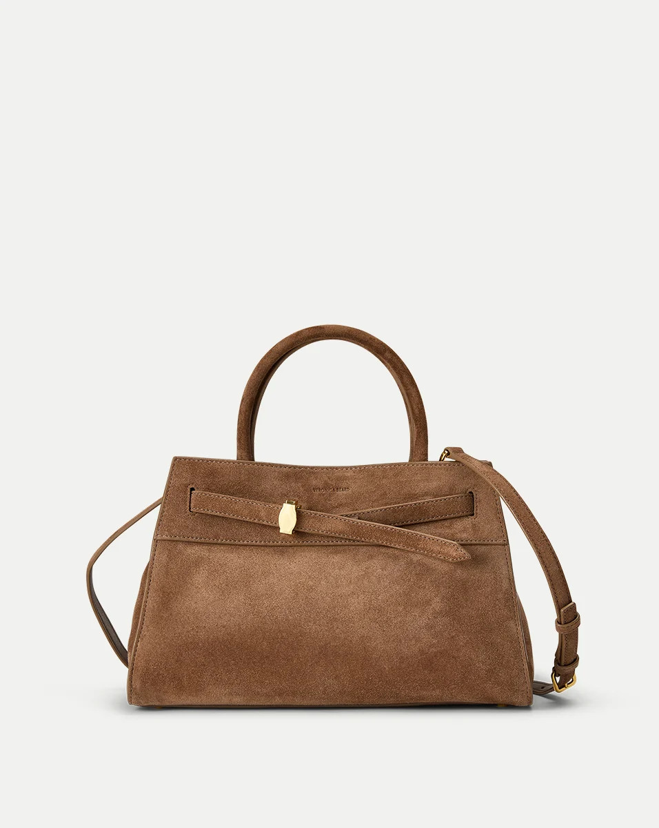 Veronica Beard Suede Dash Bag in Brown Bark | Veronica Beard | Veronica Beard