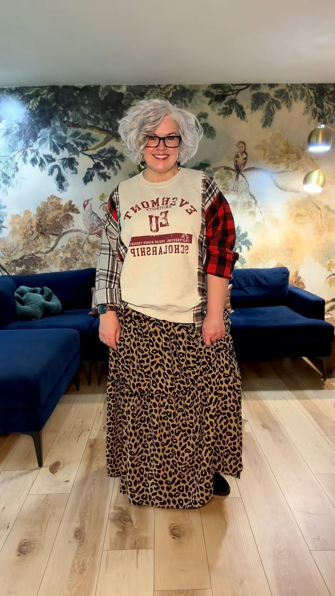 Mixed crewneck flannel is linked in my TikTok video. 🤗 (not available to link on LTK. Got a haircut recently and for some reason I’m STRUGGLING with it!!!! Ugh😒, anyway I still like the fit and it WAS NOT TOO HOT! 🥵 Which is nice! I have a feeling after the weather changes this weekend I will have to give up on my sweatshirts and sweater. Also Leopard will ALWAYS be a neutral!! ❤️🐆 #over50fashion #DopamineDressing #Over50Style #ootd #over50club

#LTKOver40 #LTKootd