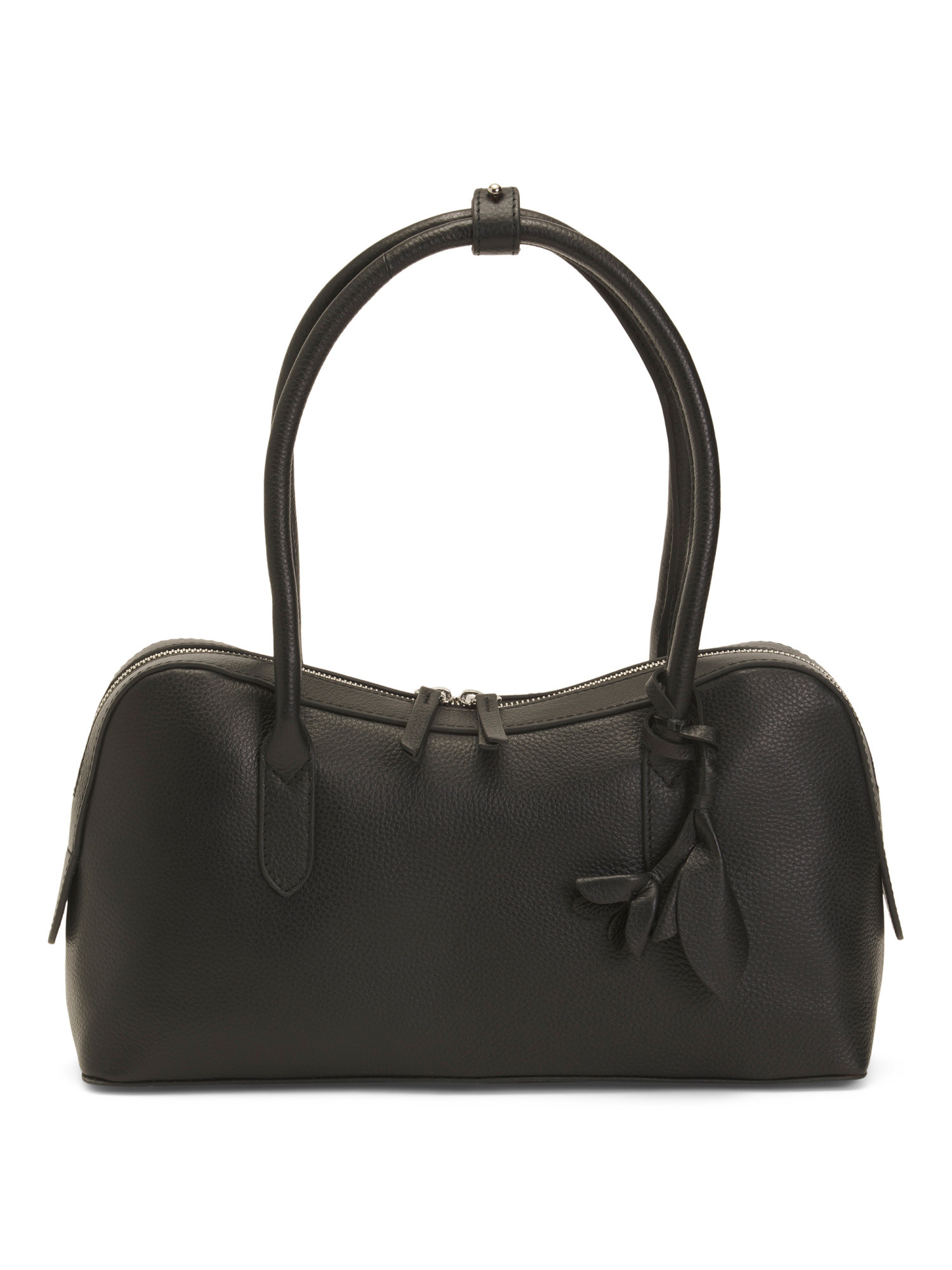 Leather East West Structure Shoulder Bag | TJ Maxx