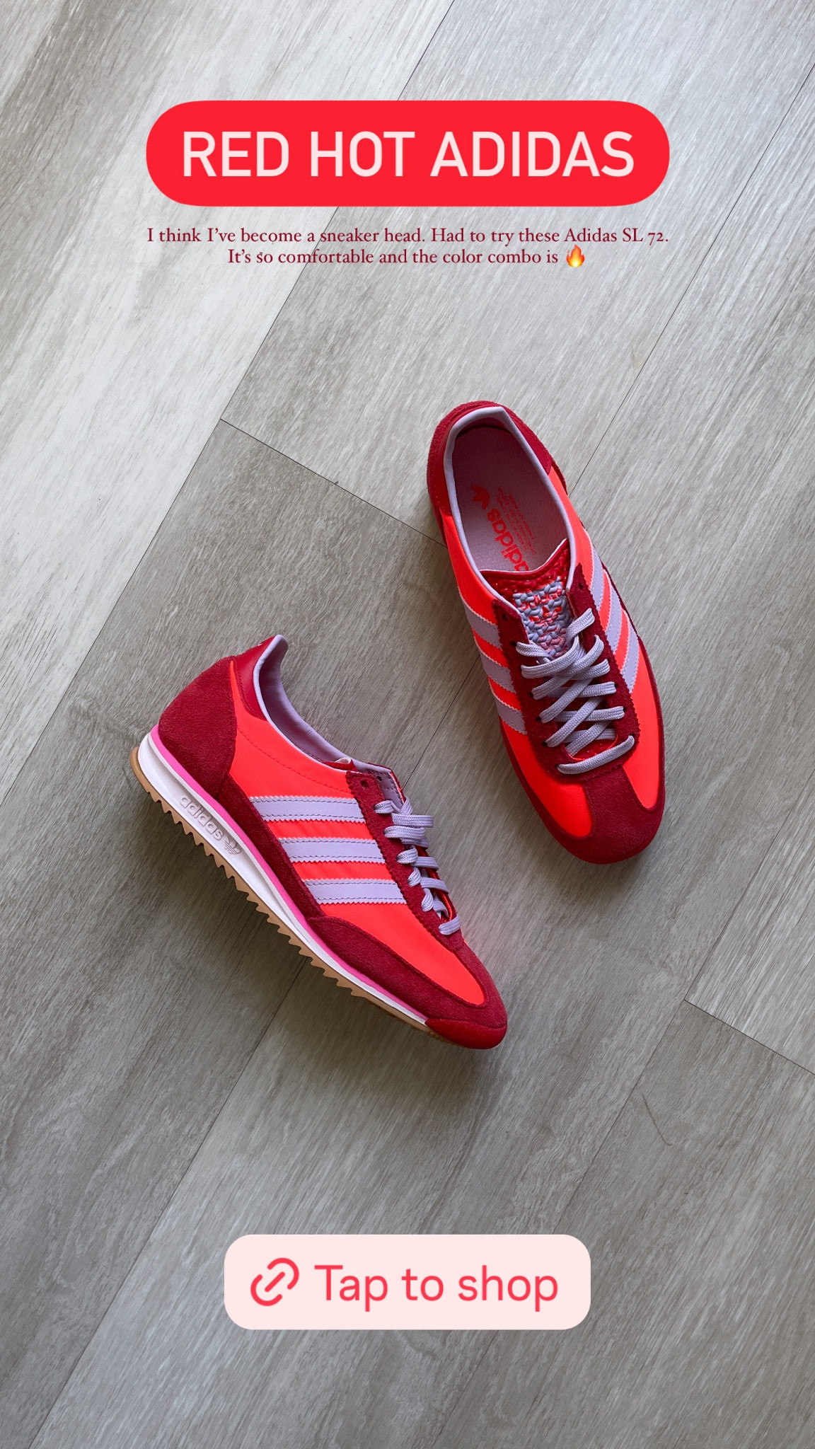 Restock alert 🚨 These red sneakers sold out so quick but I found it in stock for you! They’re so good!! I think I’ve become a sneaker head. Had to try these Adidas SL 72. It’s so comfortable and the color combo is 🔥 Runs a full size too big.  

Adidas SL 72, Adidas sneakers, red sneakers, summer outfit, fall outfit, athleisure wear, casual outfit, The Stylizt



#LTKShoeCrush #LTKBacktoSchool #LTKFindsUnder100