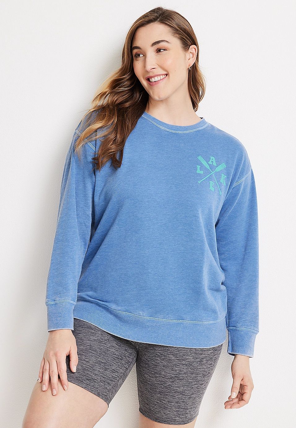 Plus Size Take Me To The Lake French Terry Sweatshirt | Maurices