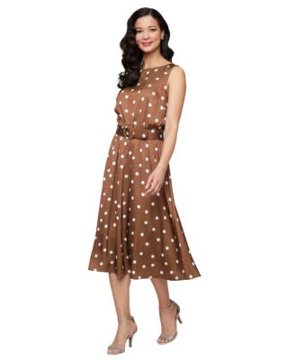 Women's Printed Boat-Neck Sleeveless Dress | Macy's