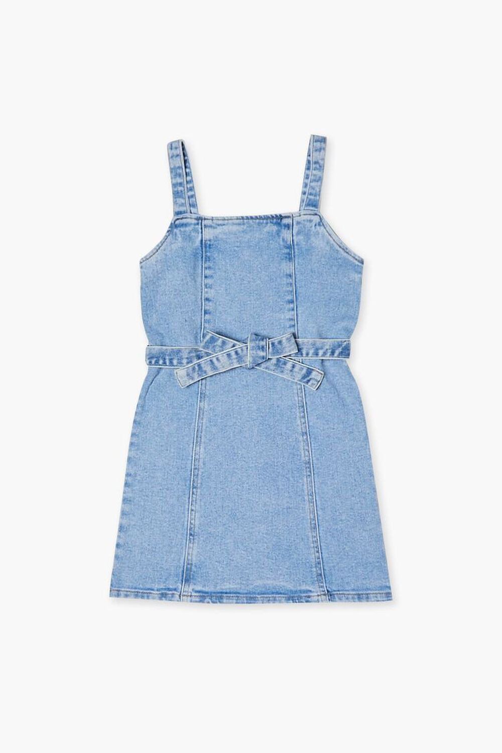 Girls Denim Belted Pinafore Dress (Kids) | Forever 21 (US)