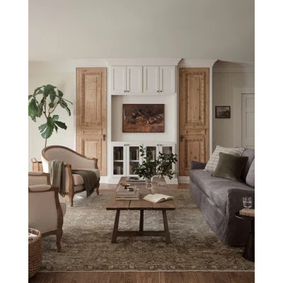 Magnolia Home by Joanna Gaines x Loloi Junie Lagoon / Natural Area Rug | Wayfair North America