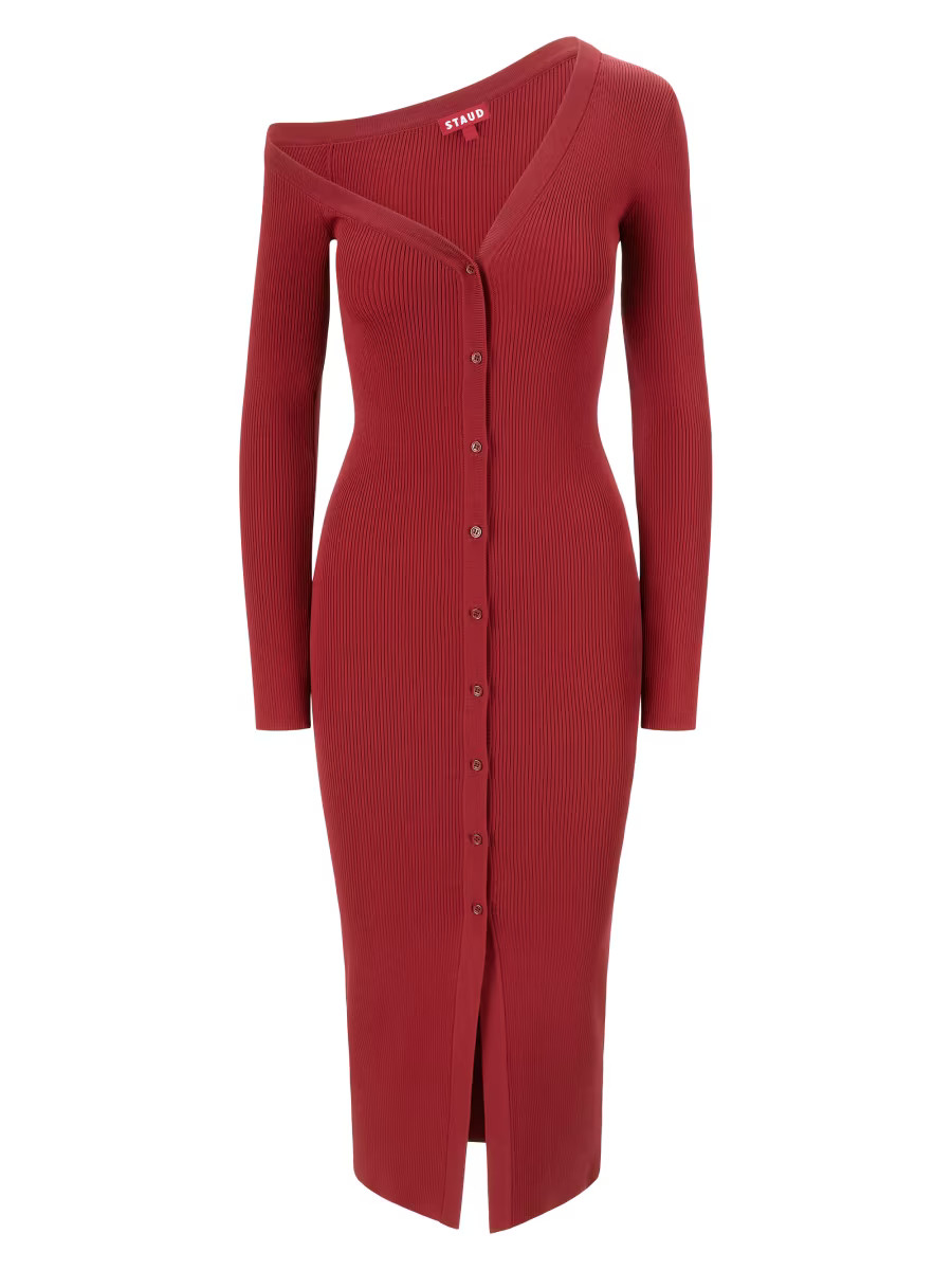 Craftsman Asymmetric Rib-Knit Midi-Dress | Saks Fifth Avenue