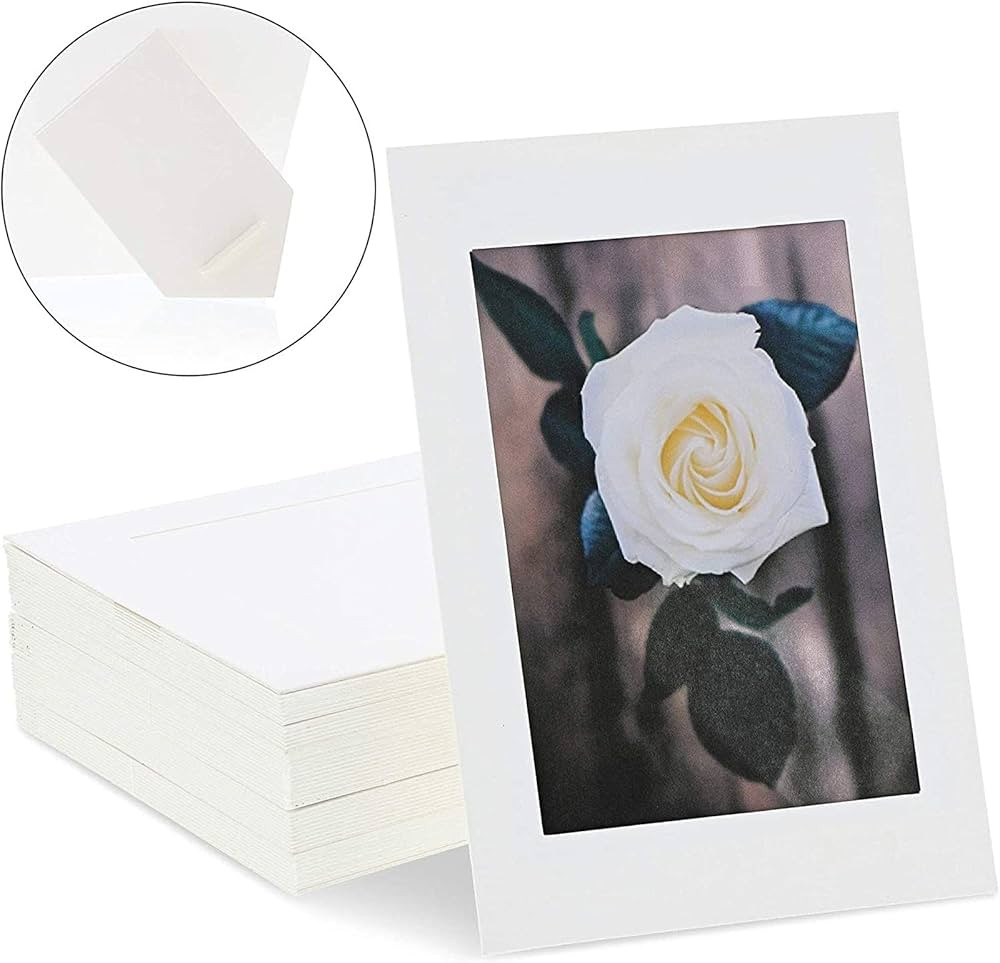 Juvale 50 Pack White Paper Picture Frames for 4x6 Inserts, Cardboard Photo Easels for DIY, Classr... | Amazon (US)