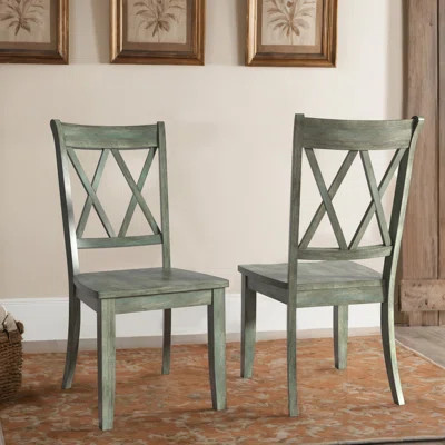 Fortville Solid Wood Cross Back Side Chair | Wayfair North America