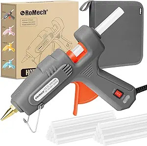 ROMECH Full Size Hot Glue Gun with 60/100W Dual Power and 21 Hot Glue Sticks (7/16"), Fast Prehea... | Amazon (US)