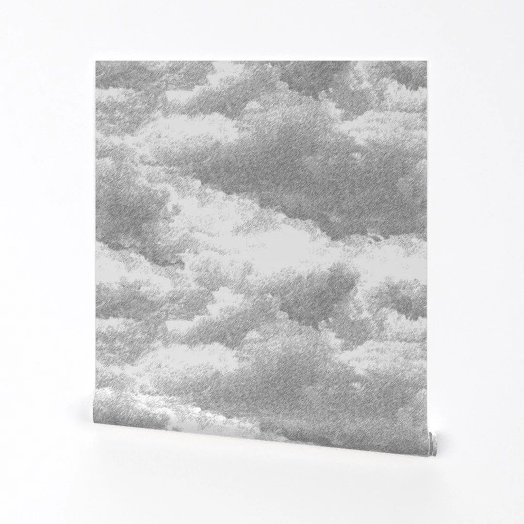 Gray Clouds Wallpaper - Clouds Gray Storm Grey Clouds By Mlags - Clouds Custom Printed Removable ... | Etsy (CAD)