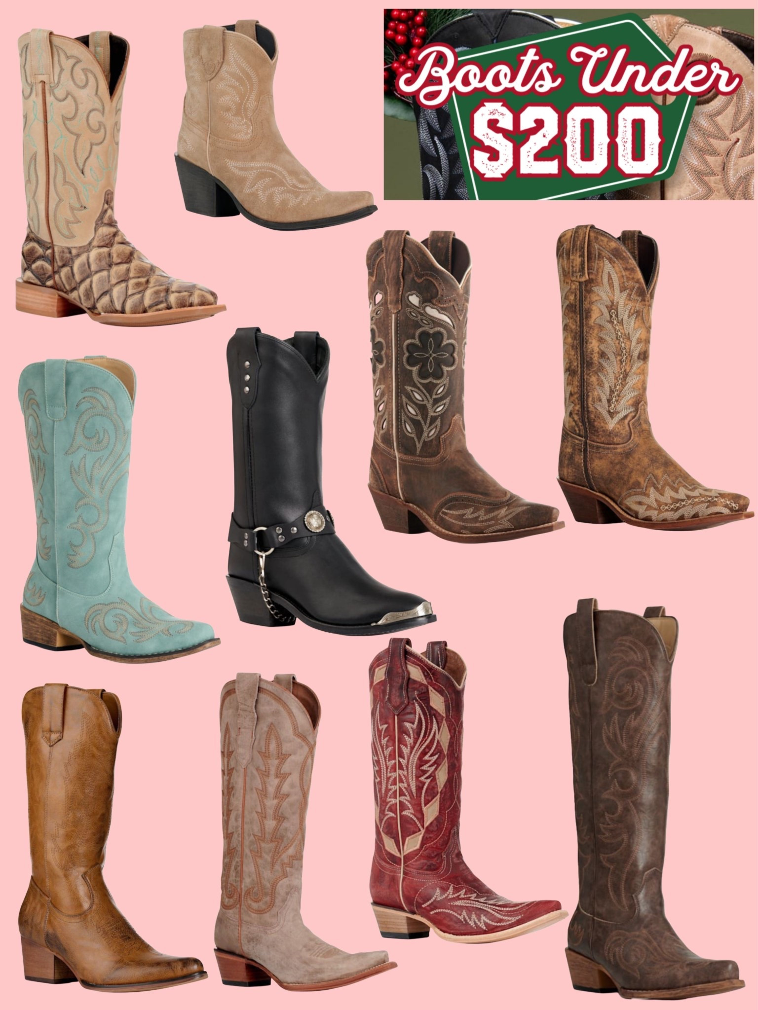 Western boots for her! All under $200

#LTKGiftGuide #LTKootd #LTKSeasonal