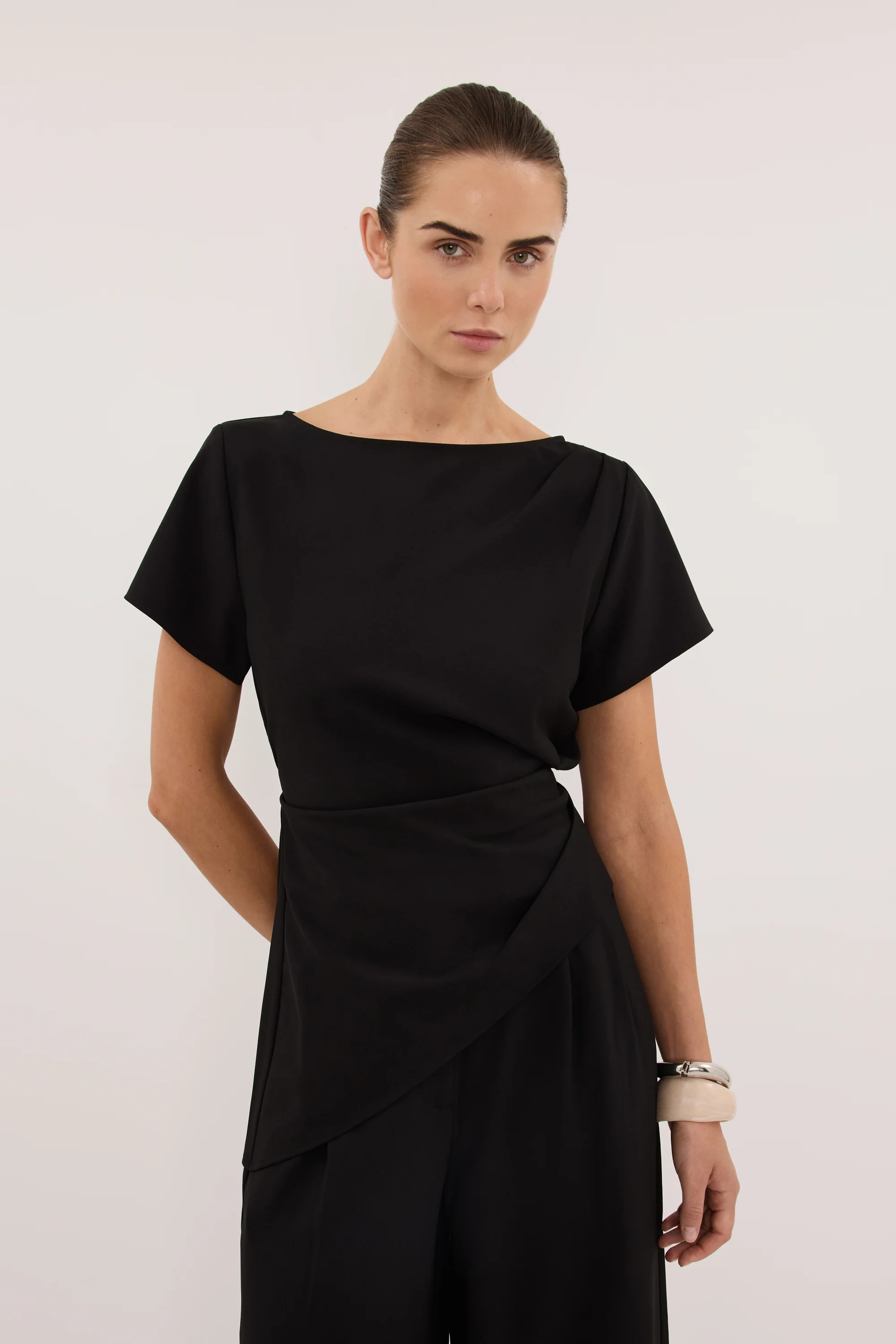 PARKER BLACK ASYM TOP | DISSH