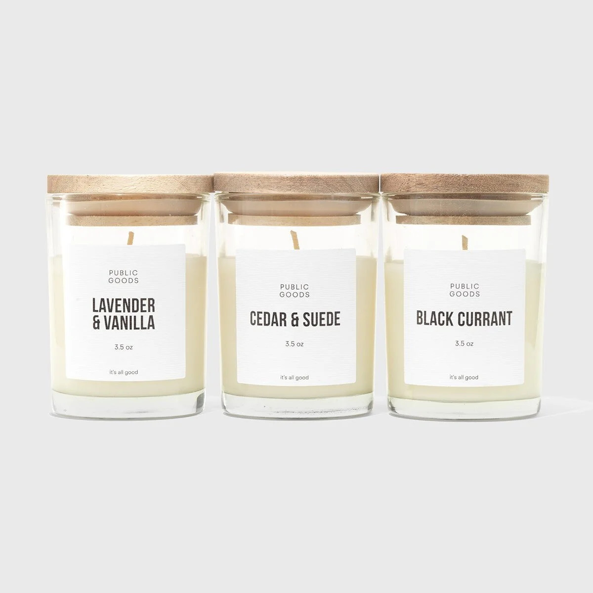 3 Piece Mini Candle Set (3.5 oz) | Public Goods