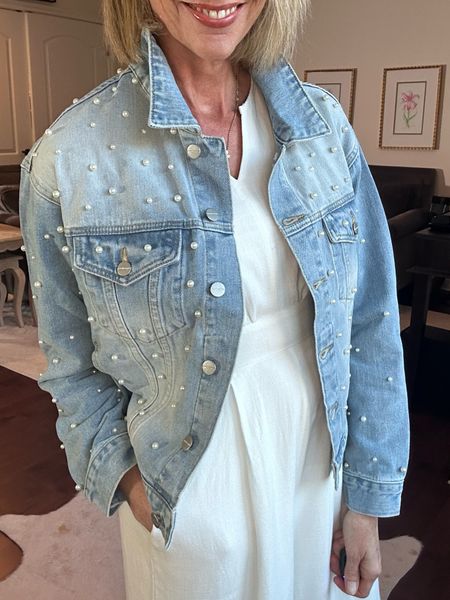 Love this denim  jacket from Superdown and is on preorder. I shared another from Amazon that’s super similar! Fits true to size. 

#LTKstyletip #LTKover40 #LTKfindsunder50