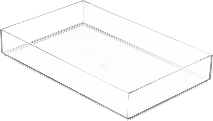 iDesign Clear Drawer Organizer, Plastic Tray for Makeup Storage on Bathroom Vanity, Dresser or De... | Amazon (US)
