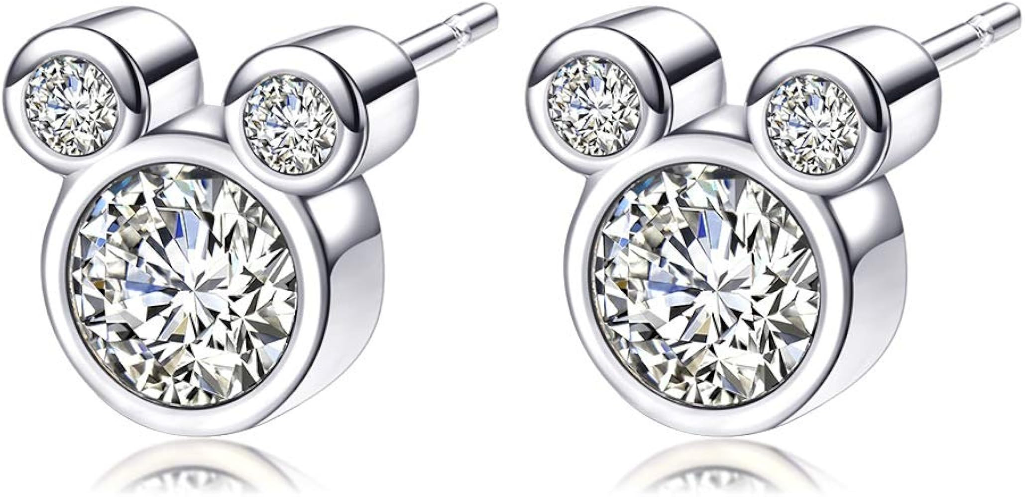 Stud Earring,S925 Silver Stud Earrings with Sparkling CZ Birthstone,Cute And Charm Stud Ear jewel... | Amazon (US)