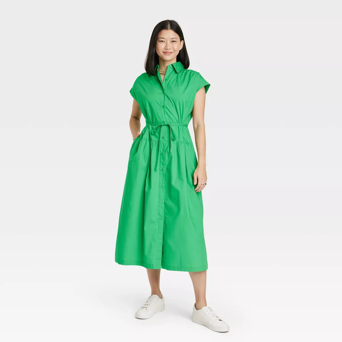 Women's Short Sleeve Midi Dress - A New Day™ | Target