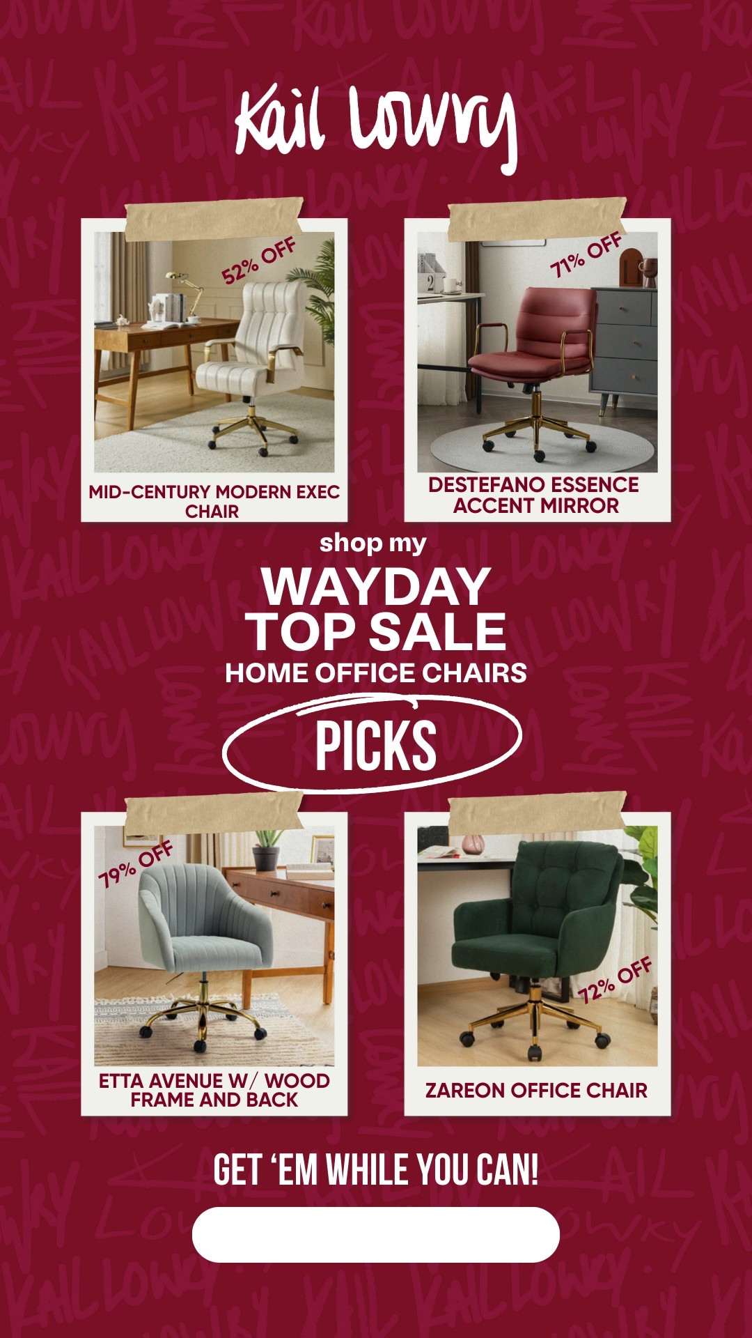 ✨obsessed with these office chairs from Waydays Wayfair sale (ending today April 28) ✨

#LTKHome #LTKSaleAlert