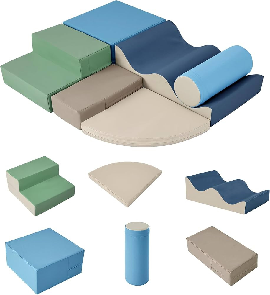 Merax Climbing Toys for Toddlers, Soft Climb and Crawl Playset Indoor Baby Soft Foam Blocks for C... | Amazon (US)